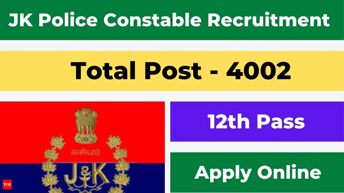 JK Police Constable Recruitment 2024